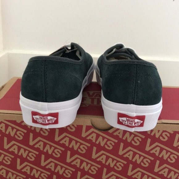 Vans authentic pig suede darkest green sneaker shoes 7.5 - Picture 6 of 7